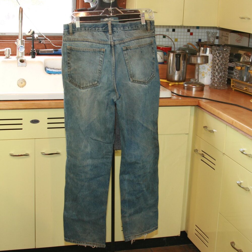 Distressed Basic Editions Work Jeans Men's Denim - Picture 3 of 5
